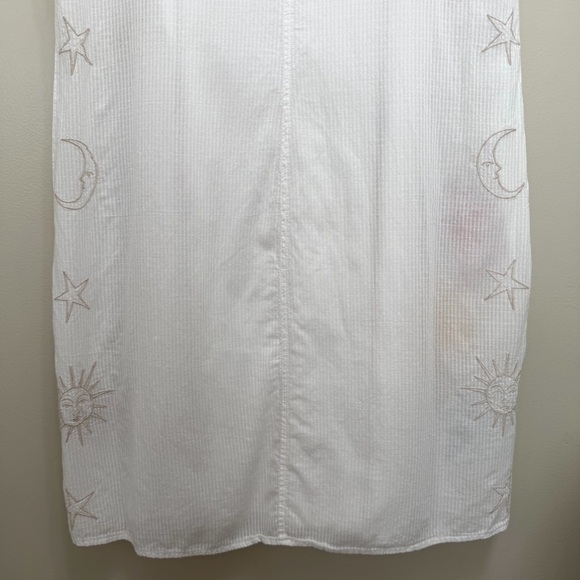 Johnny Was Playa Embroidered Tunic Mini Dress White Floral Celestial Multi M - Picture 7 of 10